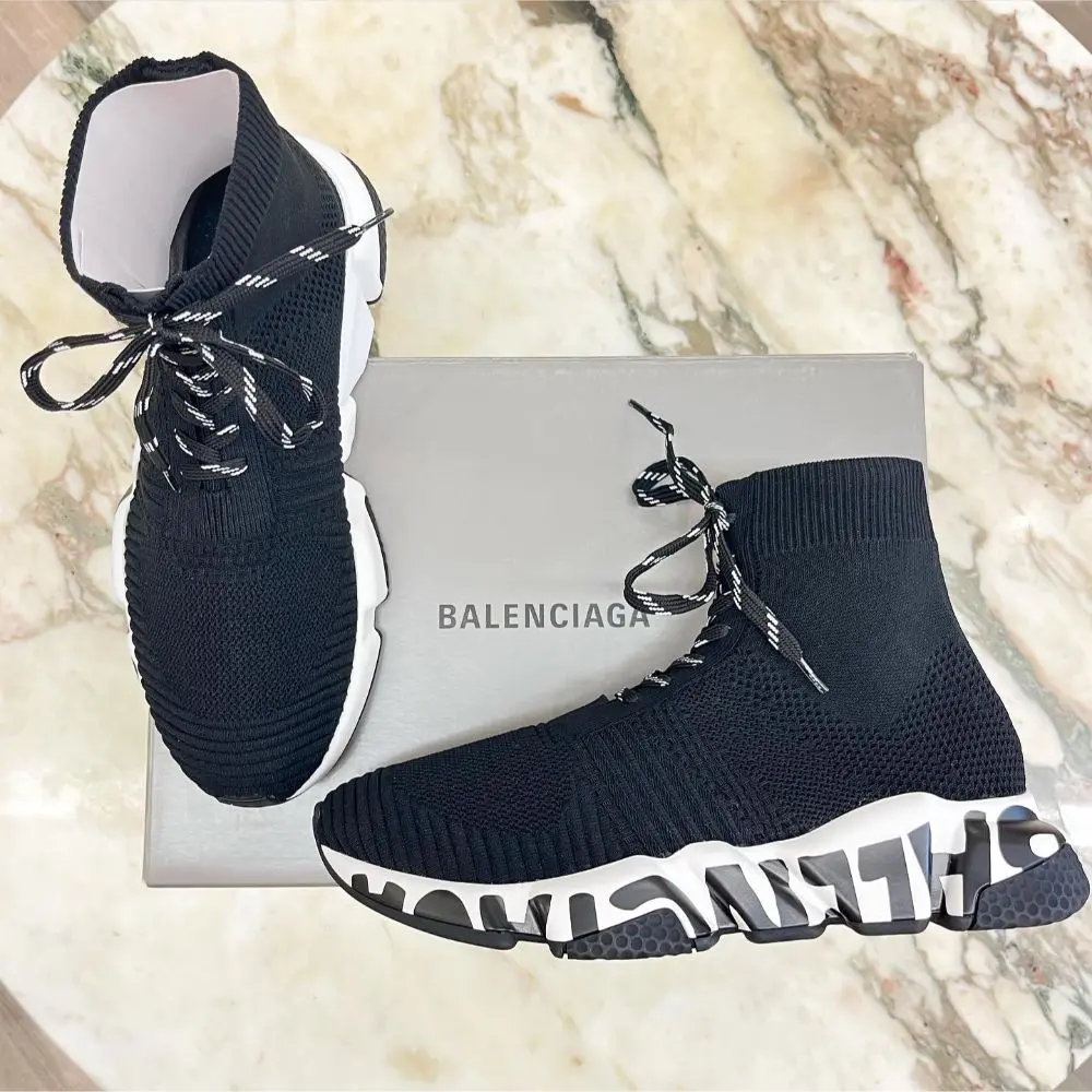 Balenciaga Speed Graffiti sock sneakers sz 39 The Cat s Meow