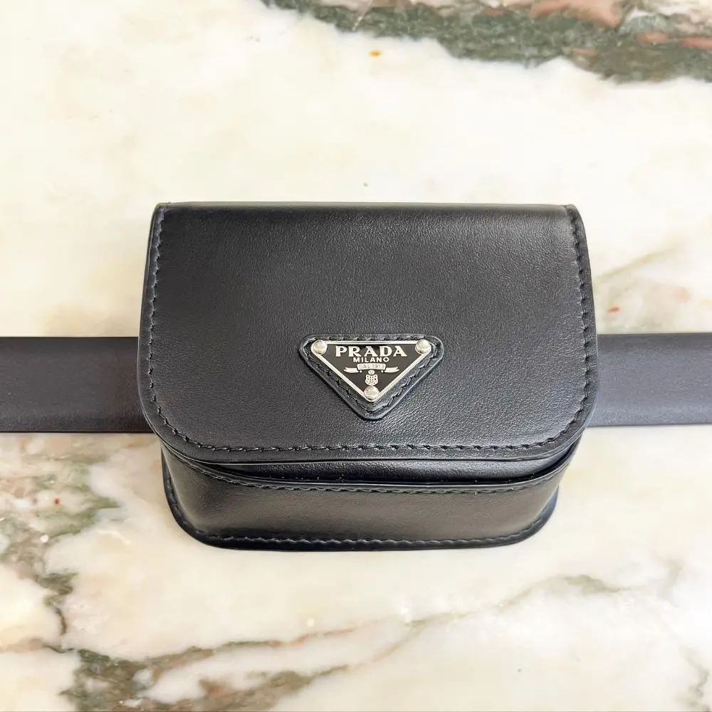 Prada mini pouch on belt