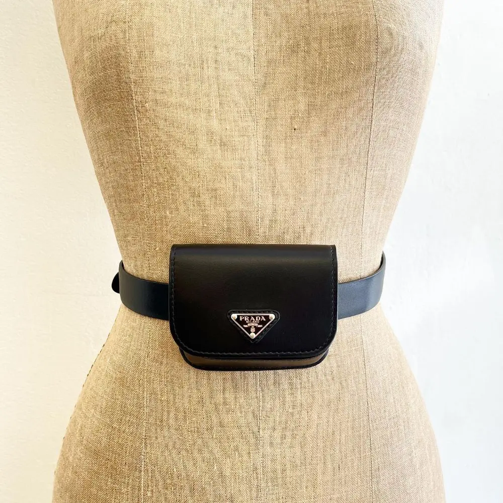 Prada mini pouch on belt The Cat s Meow