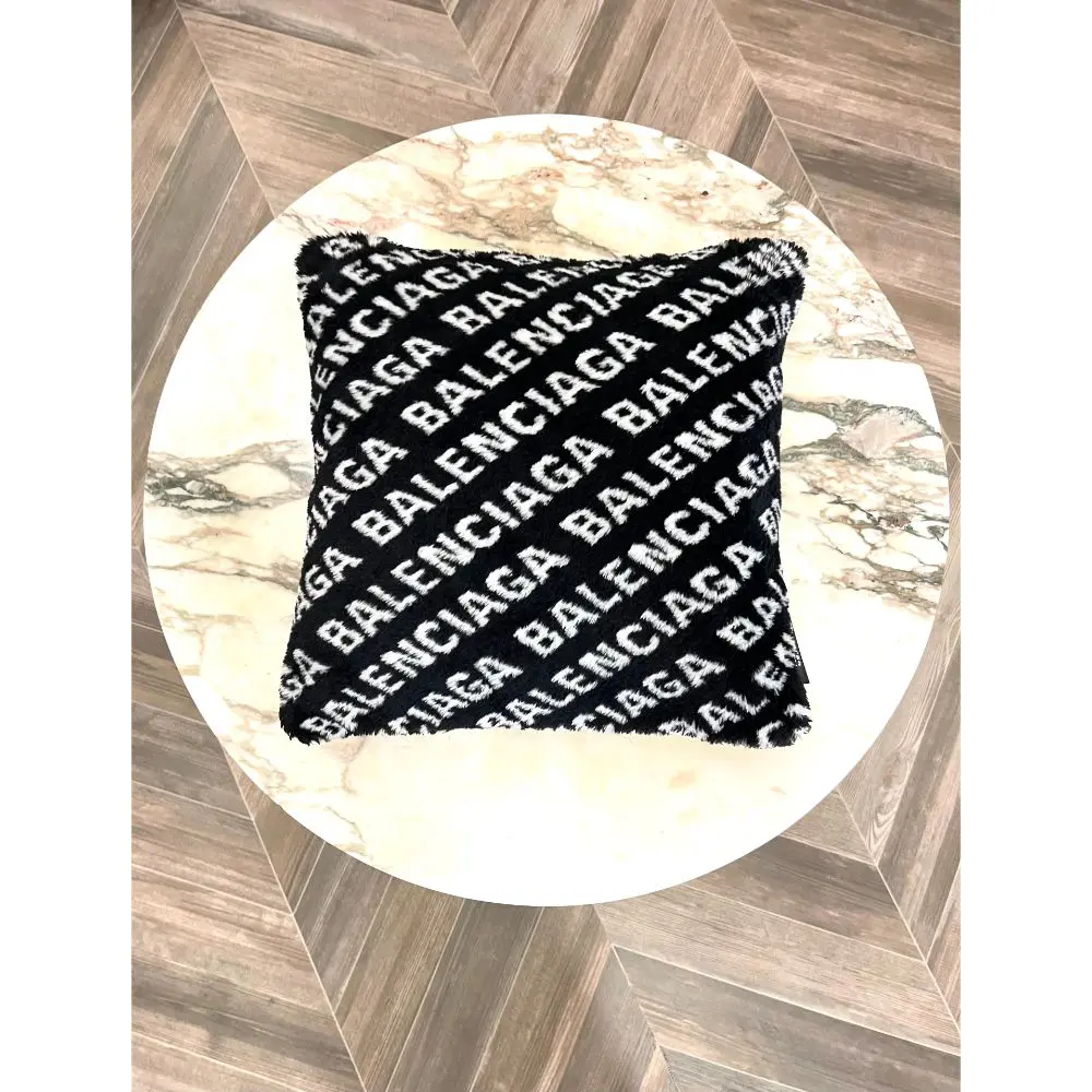 Balenciaga all over logo pillow