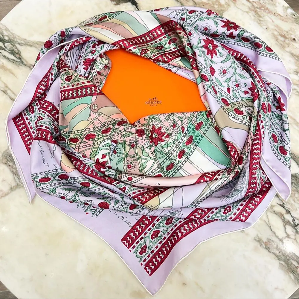 Hermès Le Pegase silk shawl