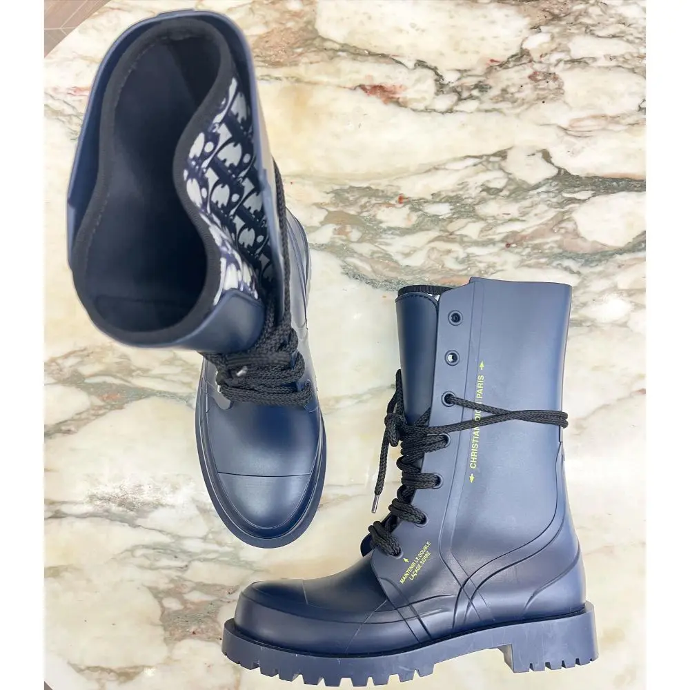 Dior camp blue rainboot sz 38 The Cat s Meow