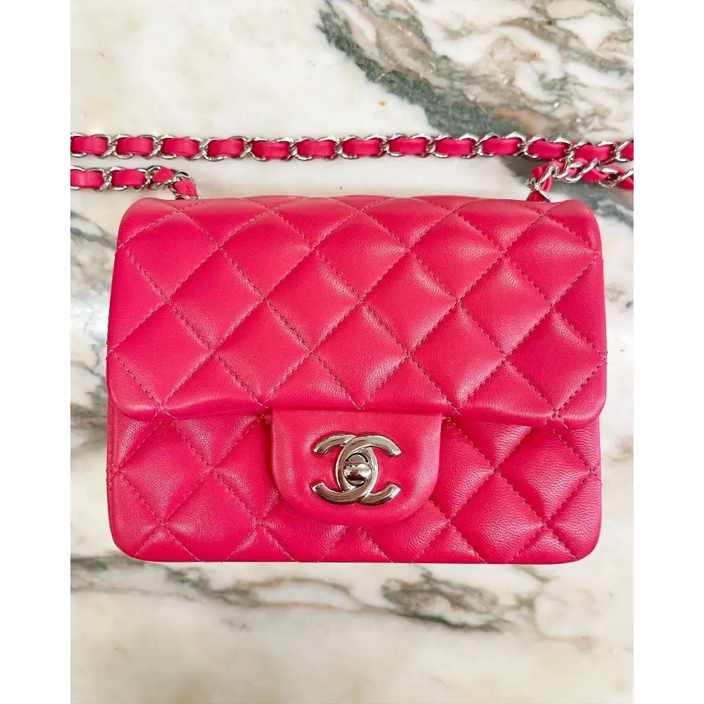 Chanel 2019 pink square mini-flap bag