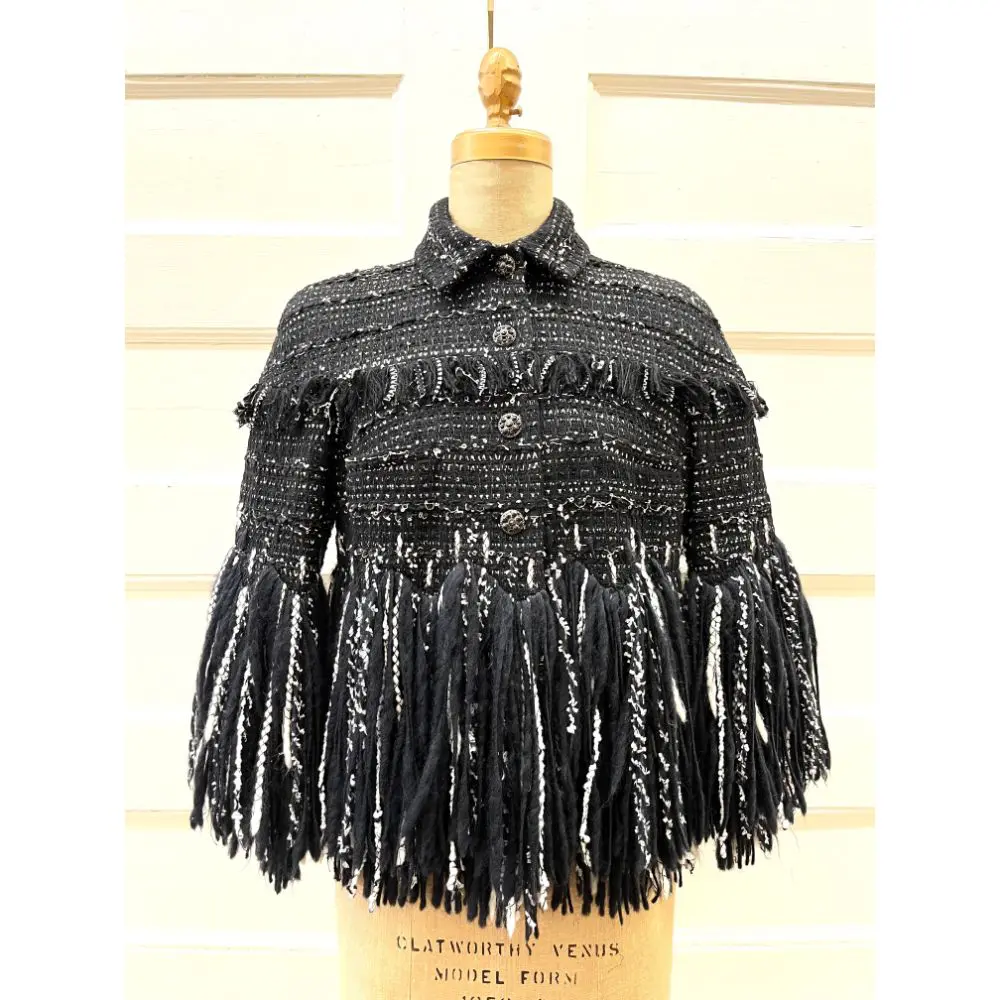 Chanel 2010 Arctic Ice fringe jacket