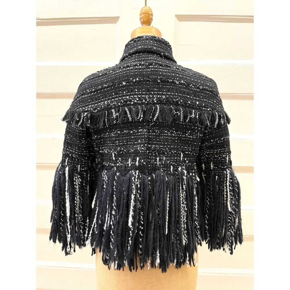 Chanel 2010 Arctic Ice fringe jacket