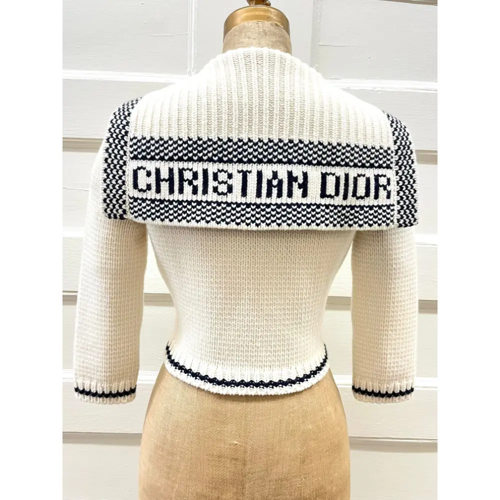 Dior 2021 Mariniere sailor cardigan