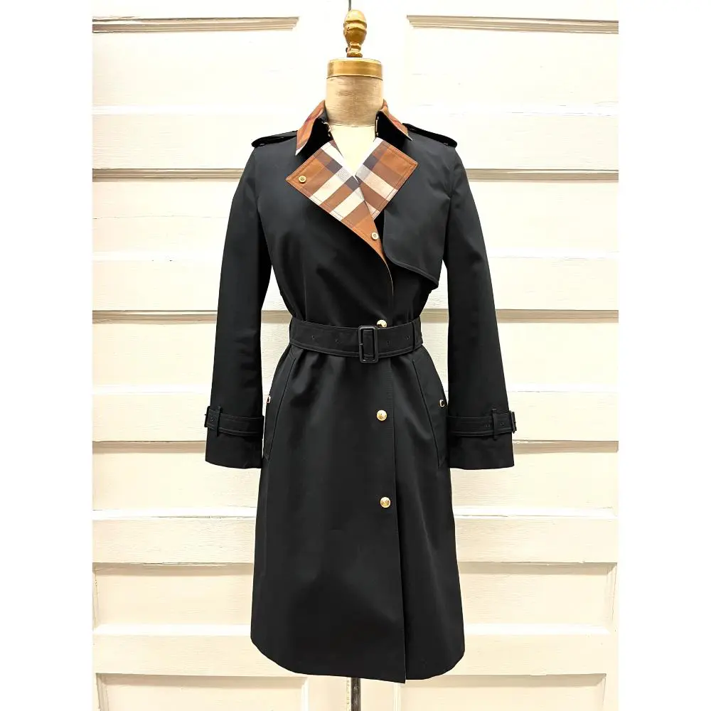 Burberry Check black gaberdine trench