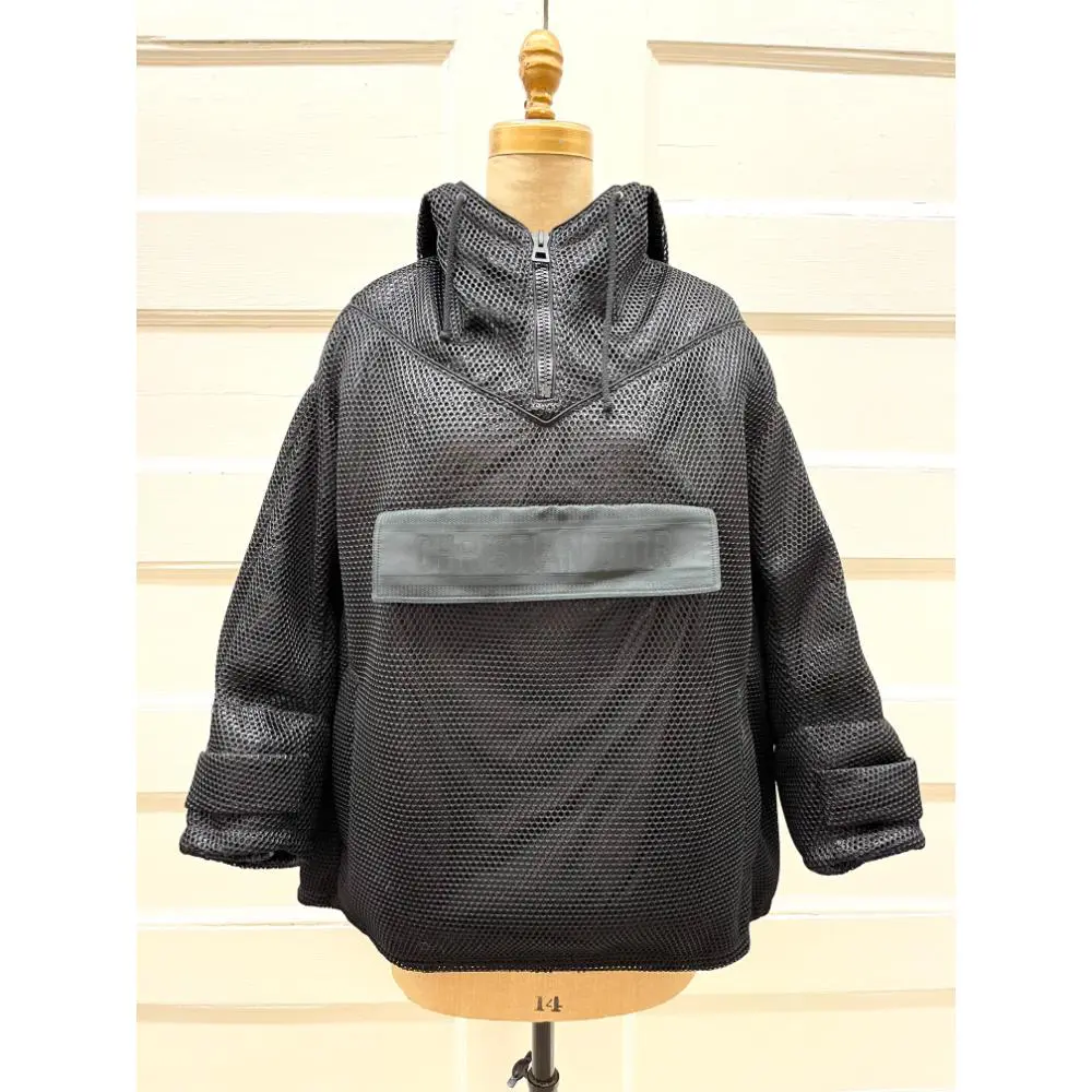 Christian Dior black mesh anorak