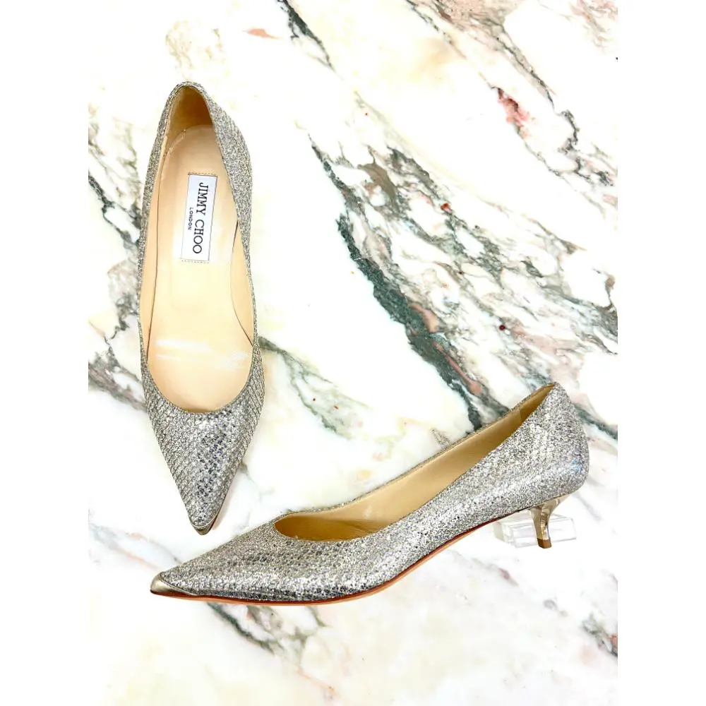 Jimmy Choo silver pumps - sz 37