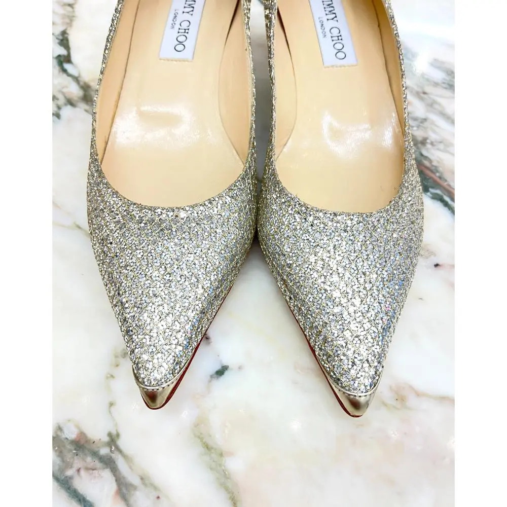 Jimmy Choo silver pumps - sz 37