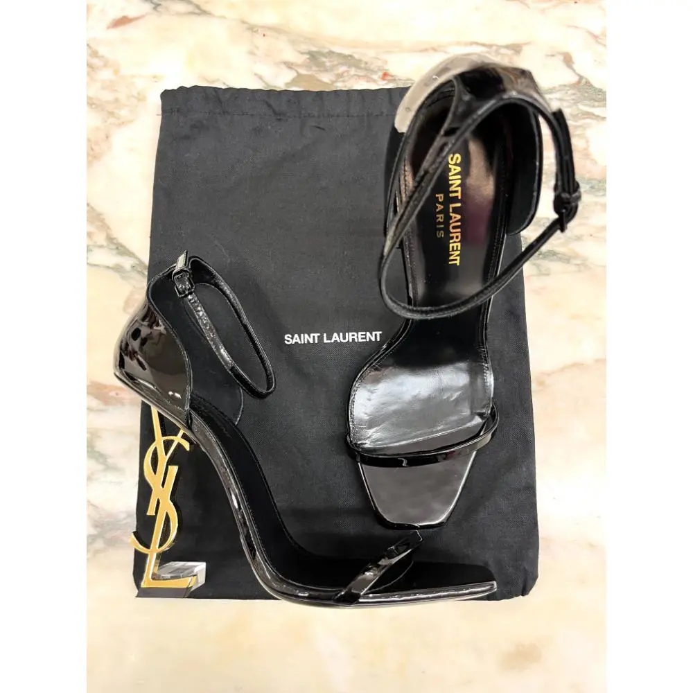 YSL Opyum patent sandals - sz 42