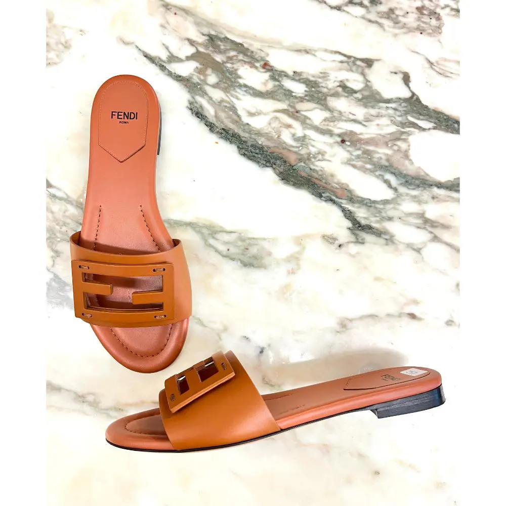 Fendi FF Baguette slides - sz 37