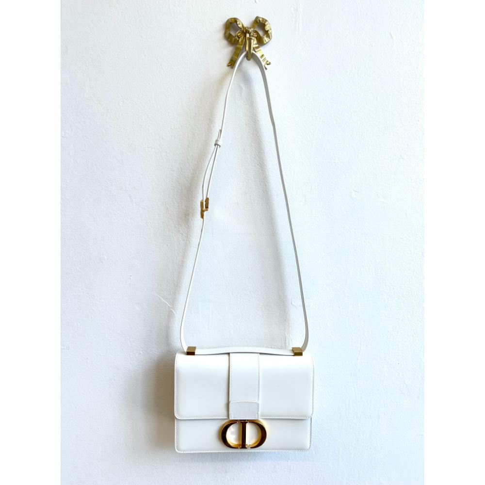 Dior 30 Montaigne bag in latte box calfskin