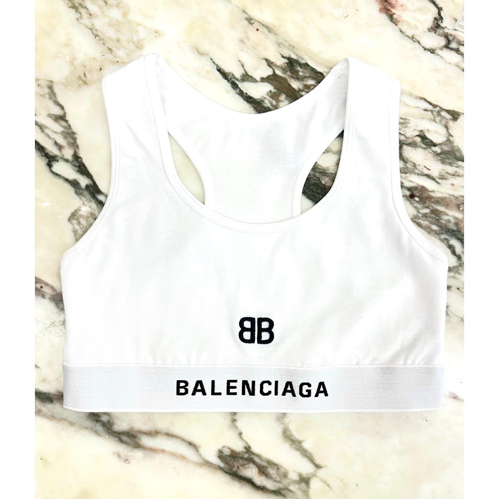 Balenciaga logo sports bra