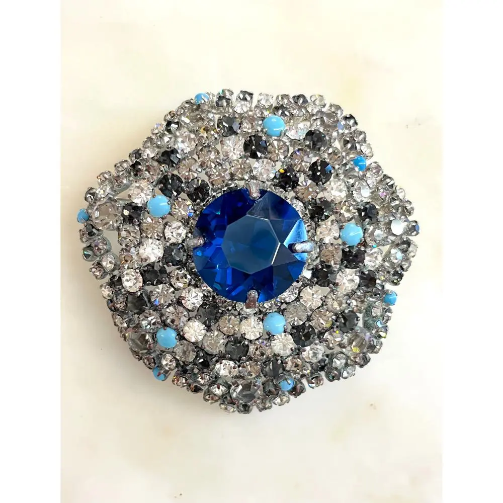 Dior 1961 crystal floral brooch