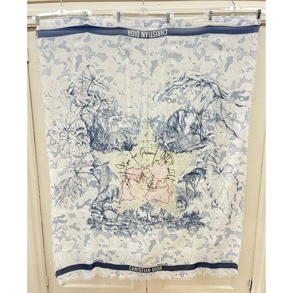 Dior Around the World cotton scarf/pareo