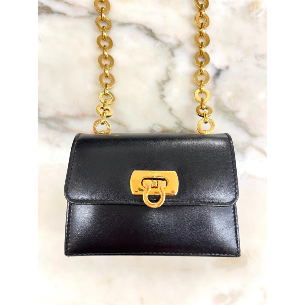 Ferragamo vintage mini Gancini chain purse/waist bag