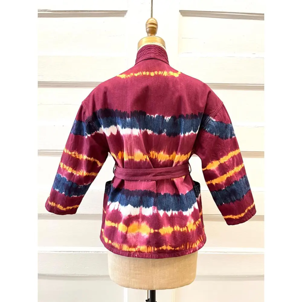 Dior 2021 tie-dye kimono jacket with belt