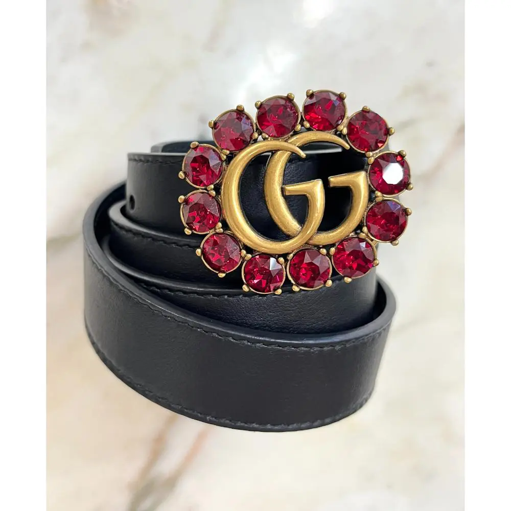 Gucci Marmont black leather belt