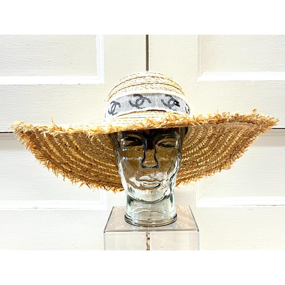 Chanel 2022 wide brim straw hat