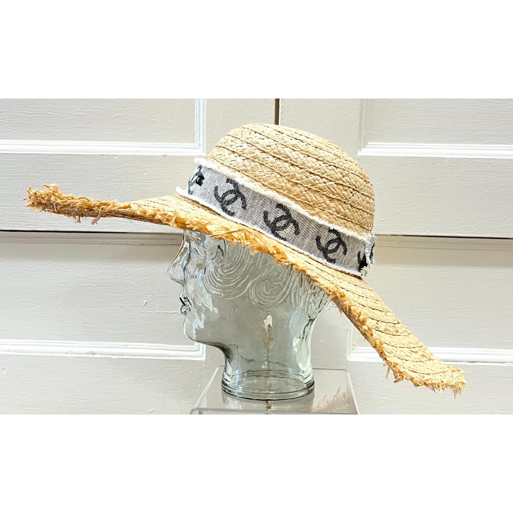 Chanel 2022 wide brim straw hat