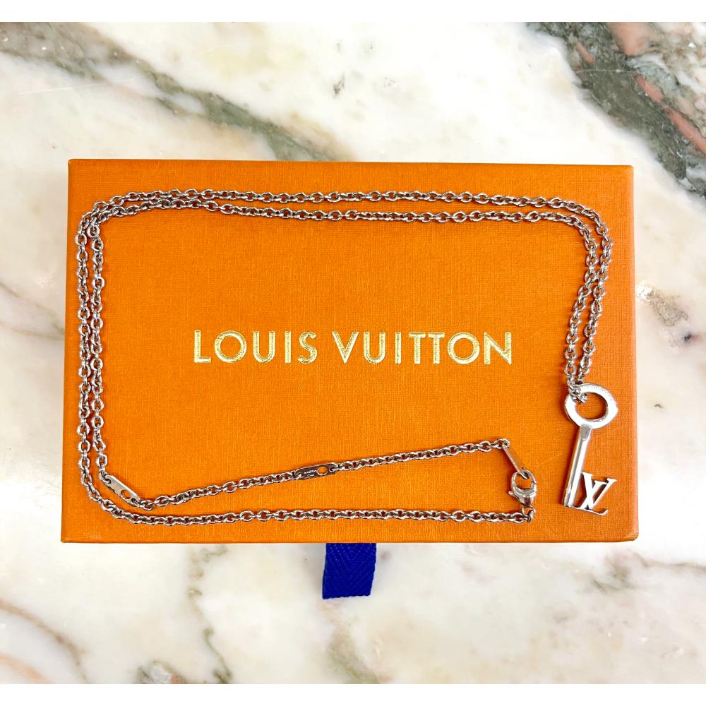 Louis Vuitton key pendent long chain necklace