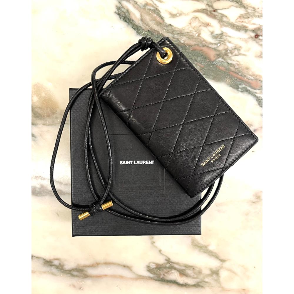 YSL Sintra Sport Nero card wallet