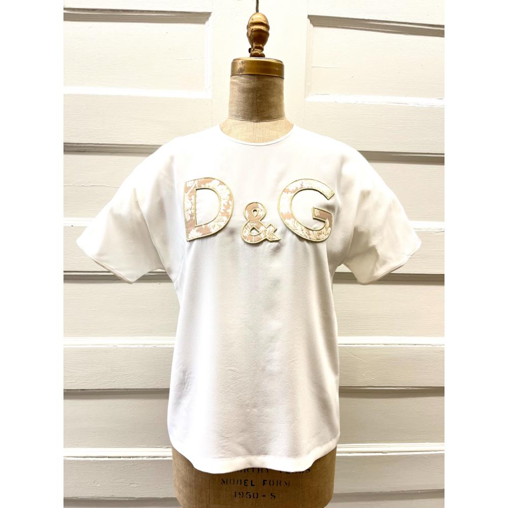 Dolce & Gabbana ivory silk blouse