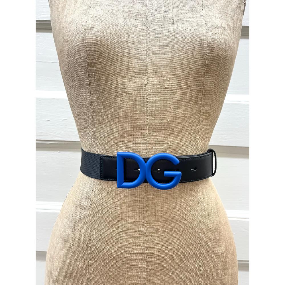 Dolce & Gabbana unisex nylon/leather logo belt