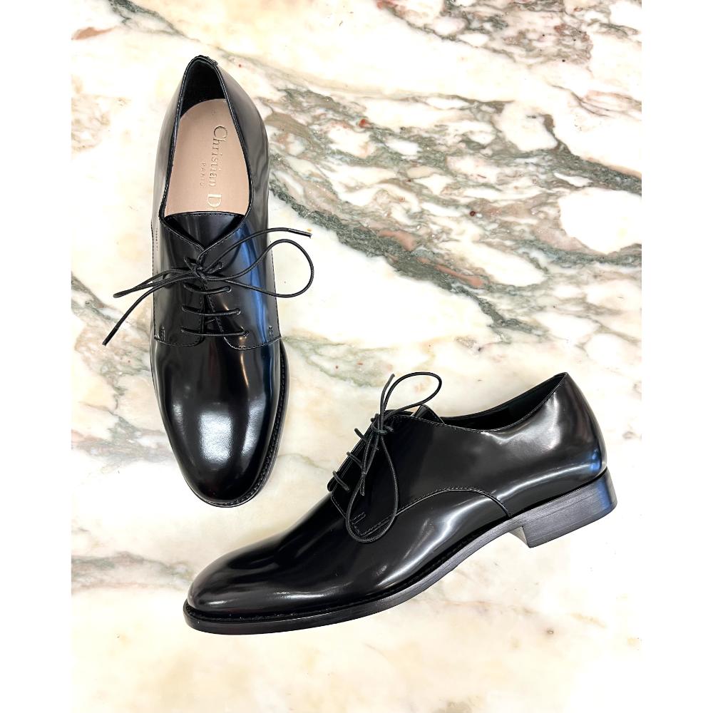 Dior patent leather lace up derby shoes ~ sz 37