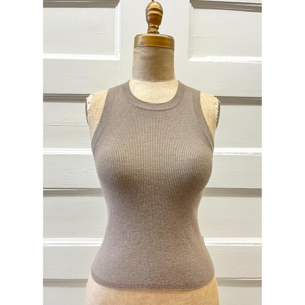 Brunello Cucinelli cashmere knit sleeveless top