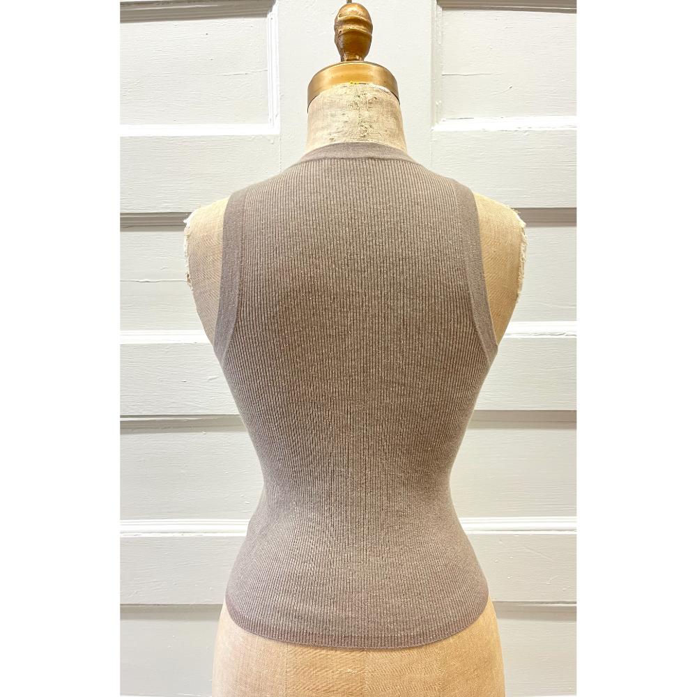 Brunello Cucinelli cashmere knit sleeveless top