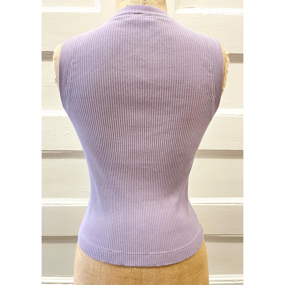 Brunello Cucinelli ribbed cotton tank - mauve