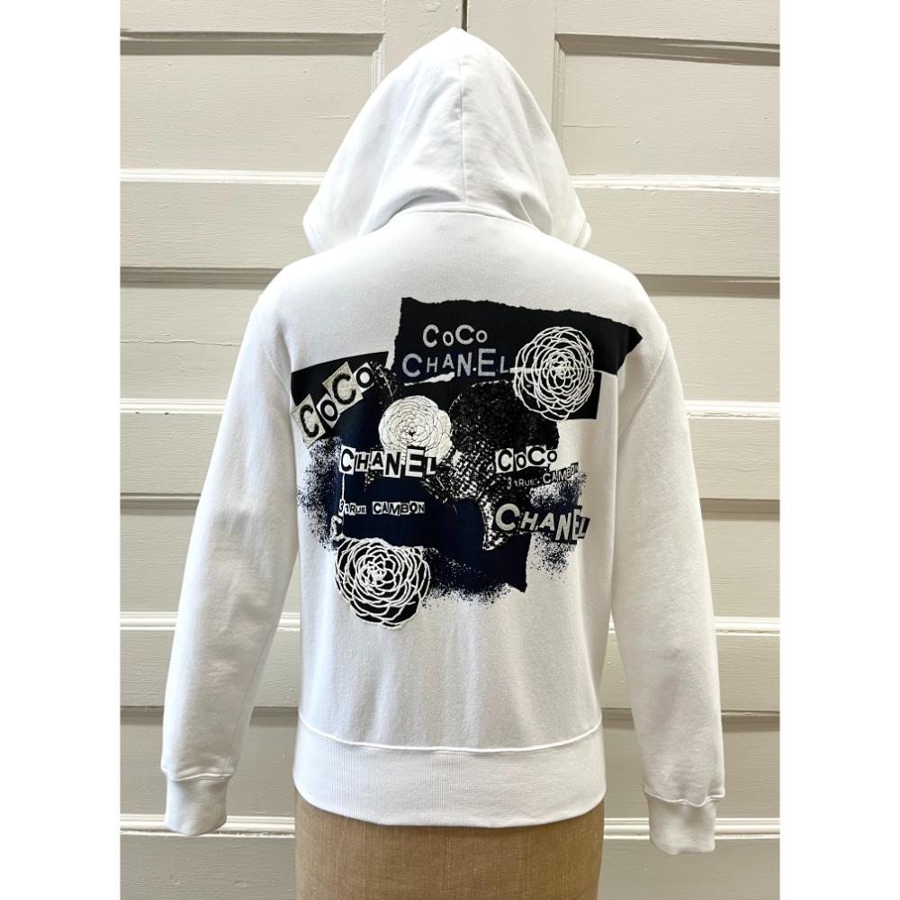 White chanel hoodie sale