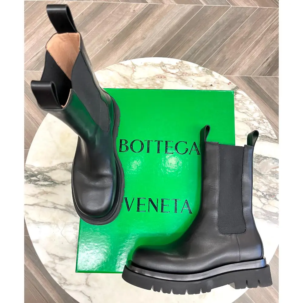 Bottega Veneta Lug leather boots ~ sz 39.5