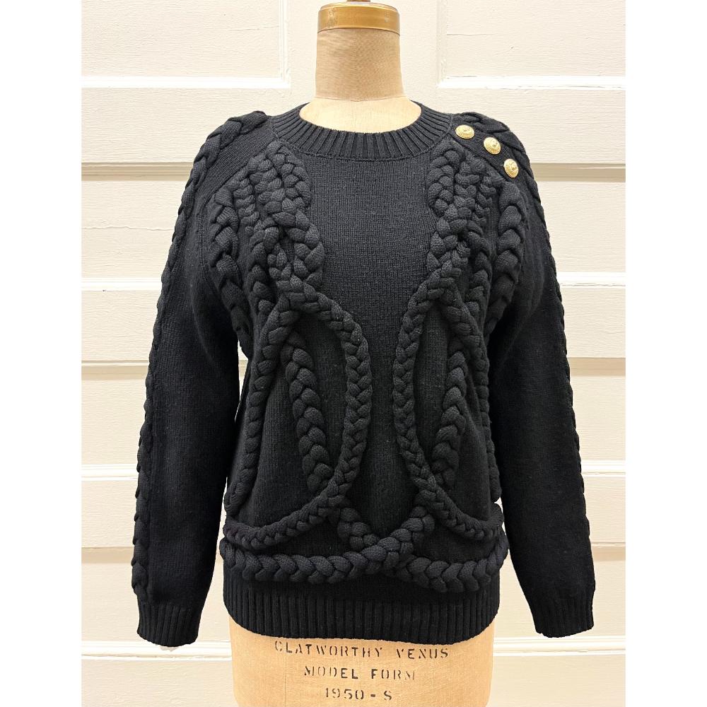 Balmain wool cable knit sweater