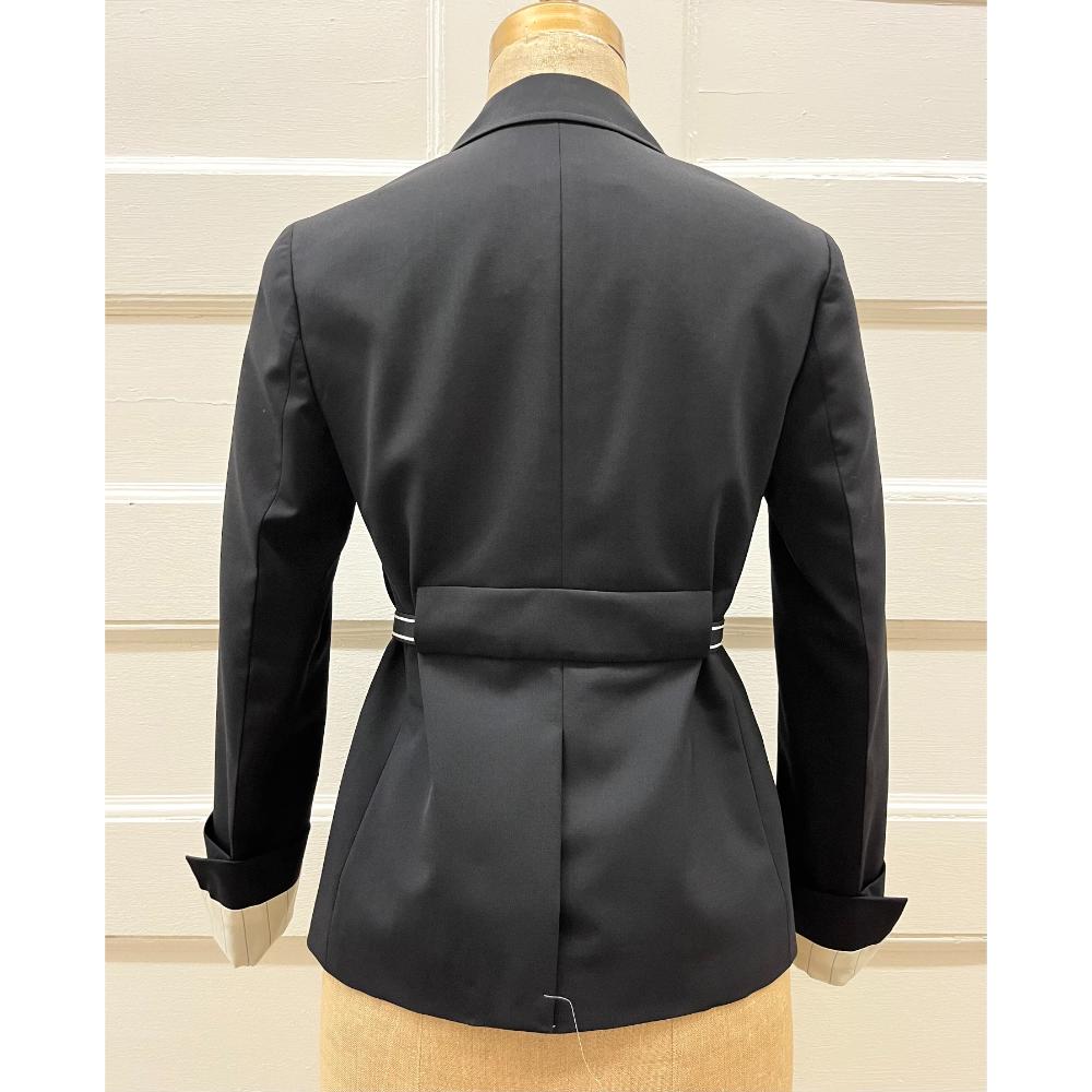 Prada black belted blazer