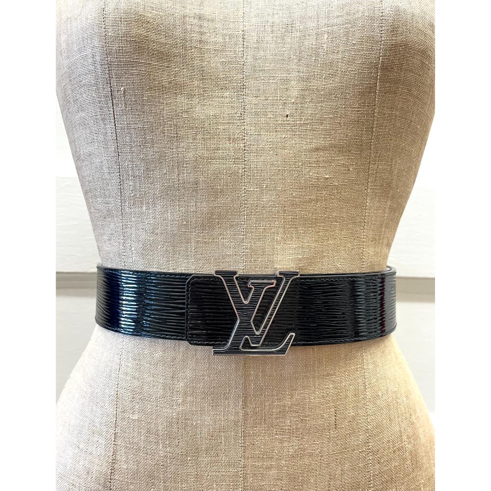 Louis Vuitton patent Epi leather belt with logo buckle