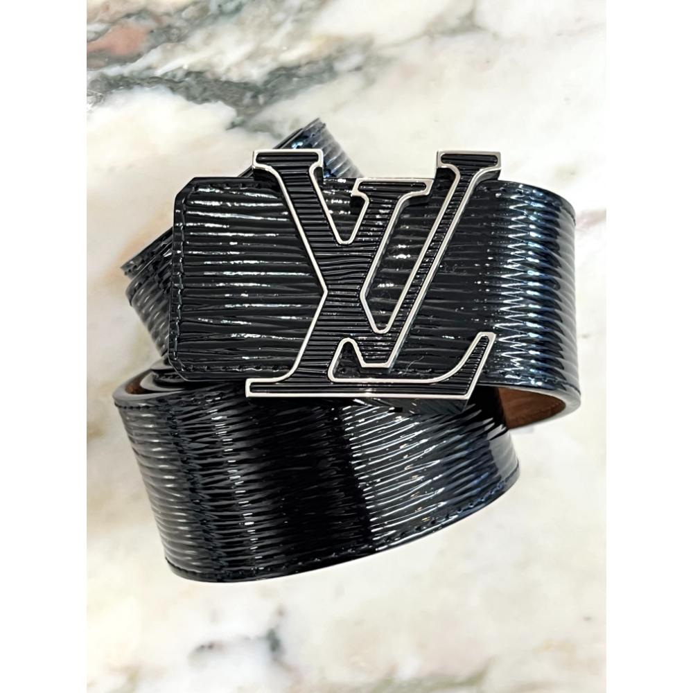 Louis Vuitton patent Epi leather belt with logo buckle