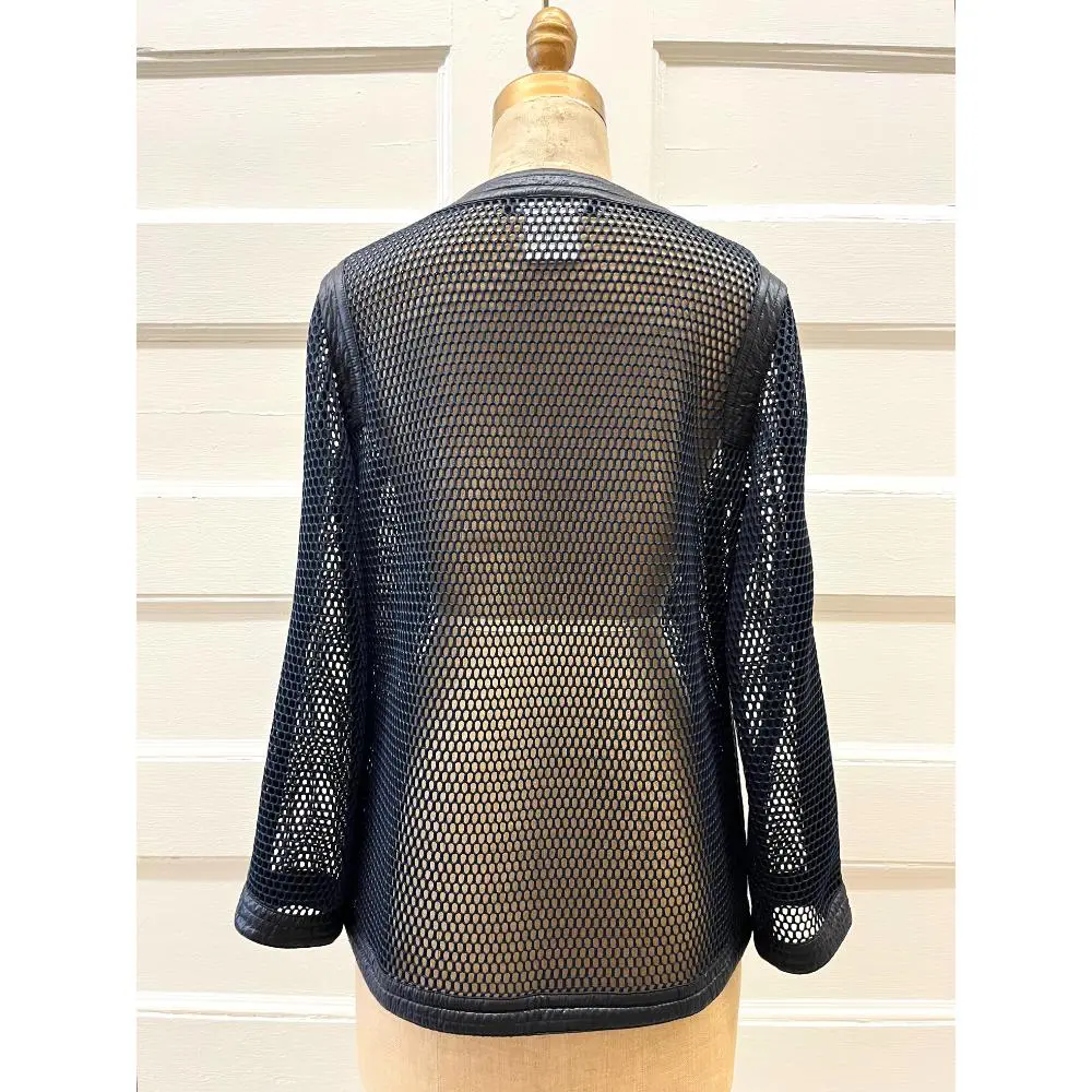 Chanel spring 2014 navy mesh jacket