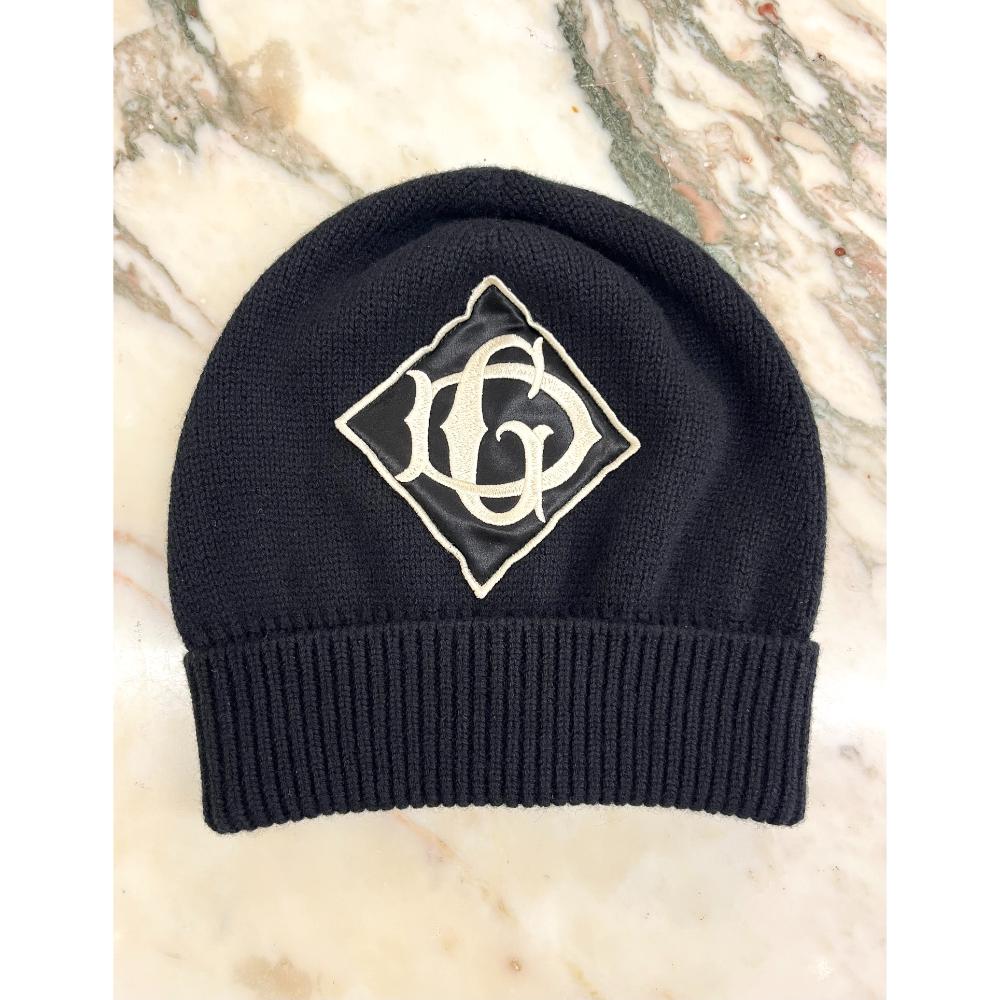 Dolce & Gabbana wool beanie w/ silk embroidered logo