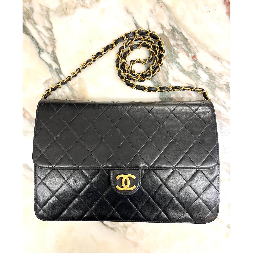 Chanel 1998 single flap quilted leather bag