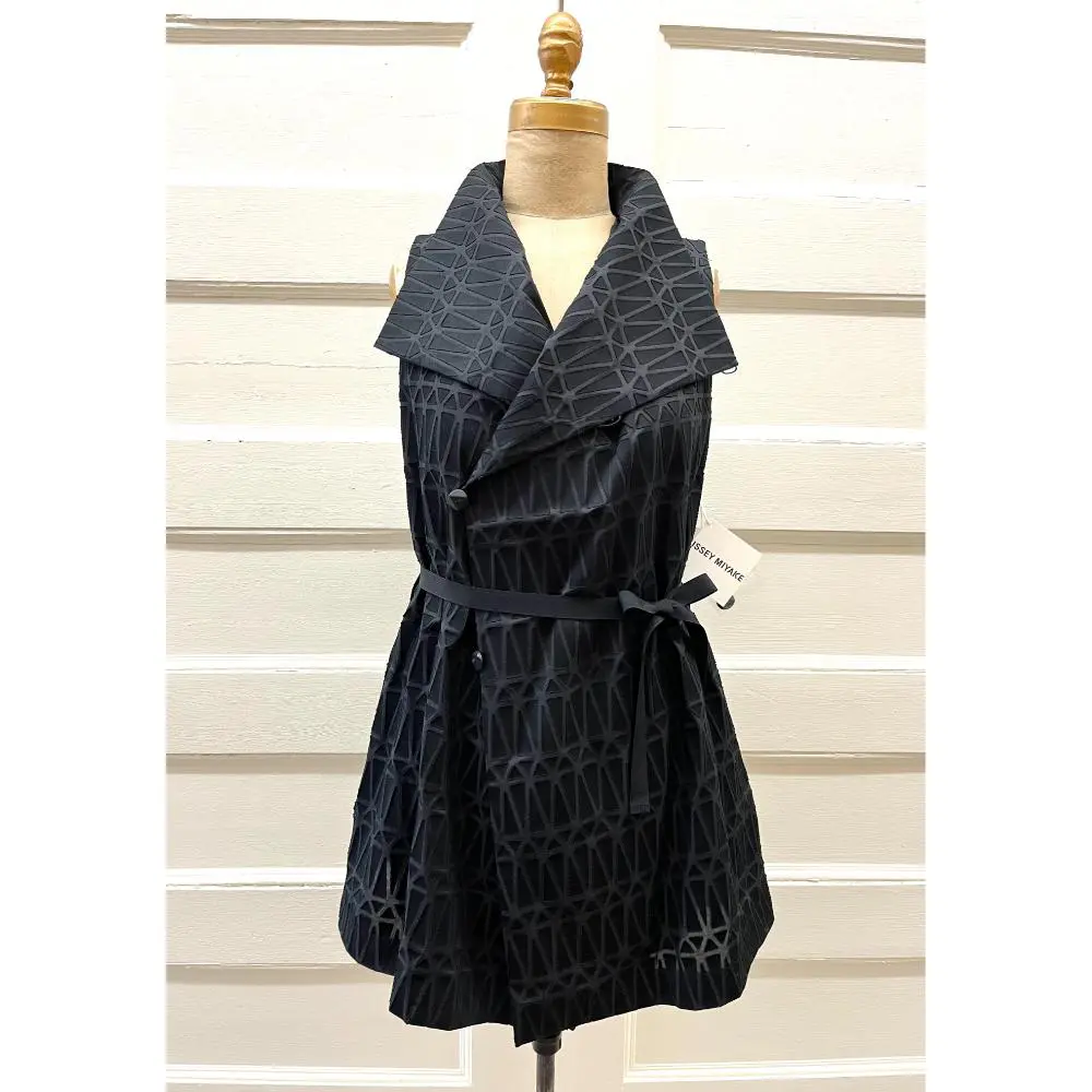 Issey Miyake facet pattern vest/minidress