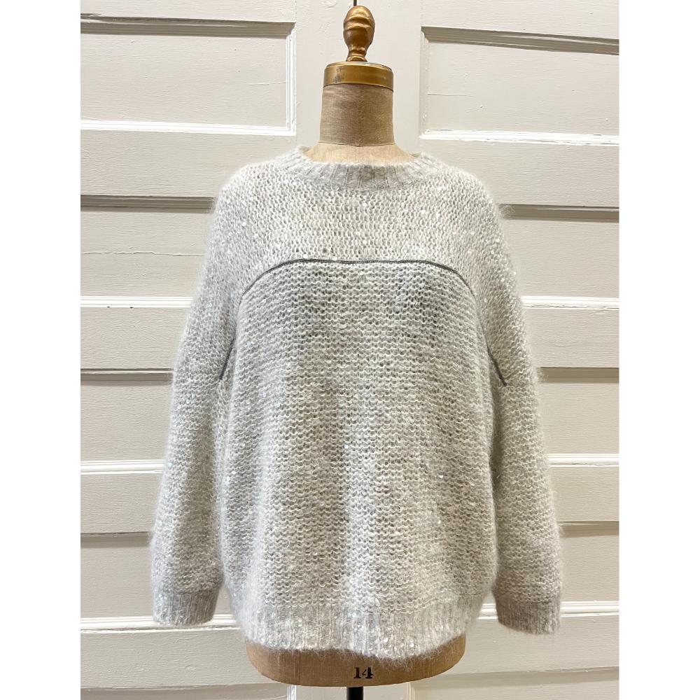 Brunello Cucinelli mohair blend & sequin knit sweater