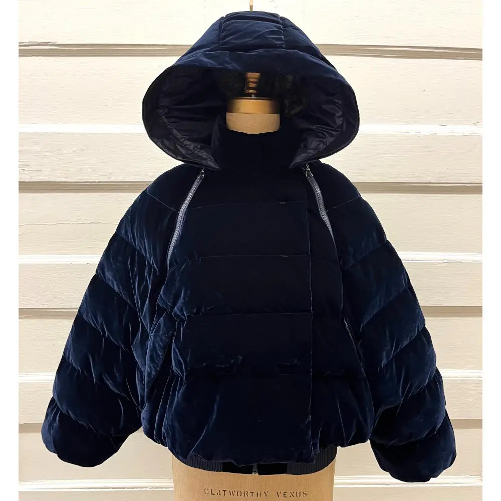 Armani Neve Blue Snow velvet down jacket