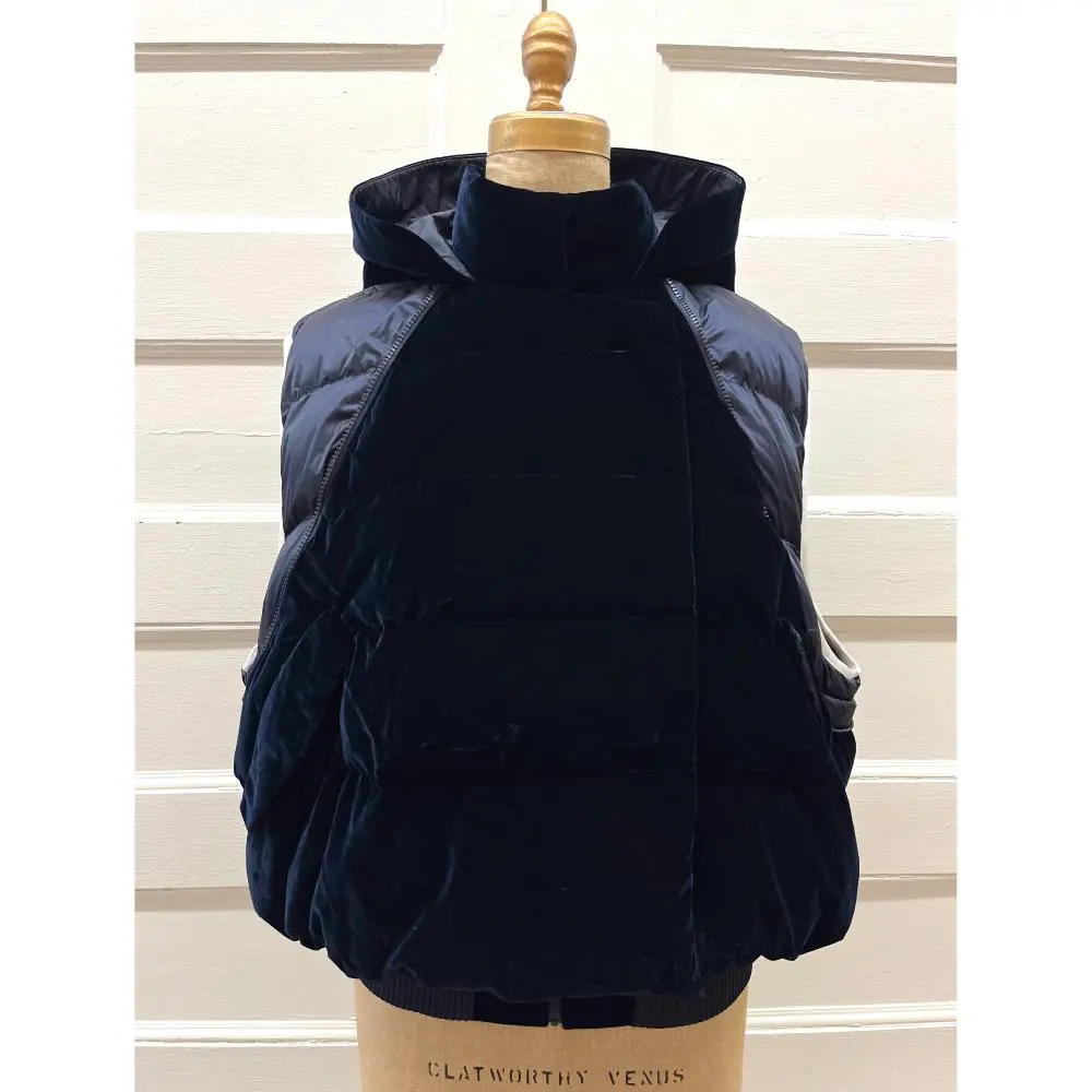 Armani Neve Blue Snow velvet down jacket