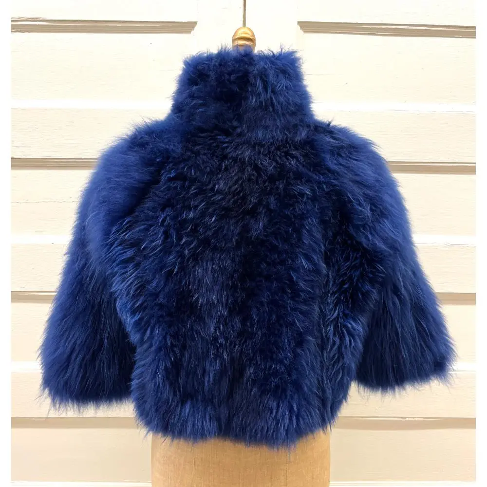 Akris cropped goat fur jacket