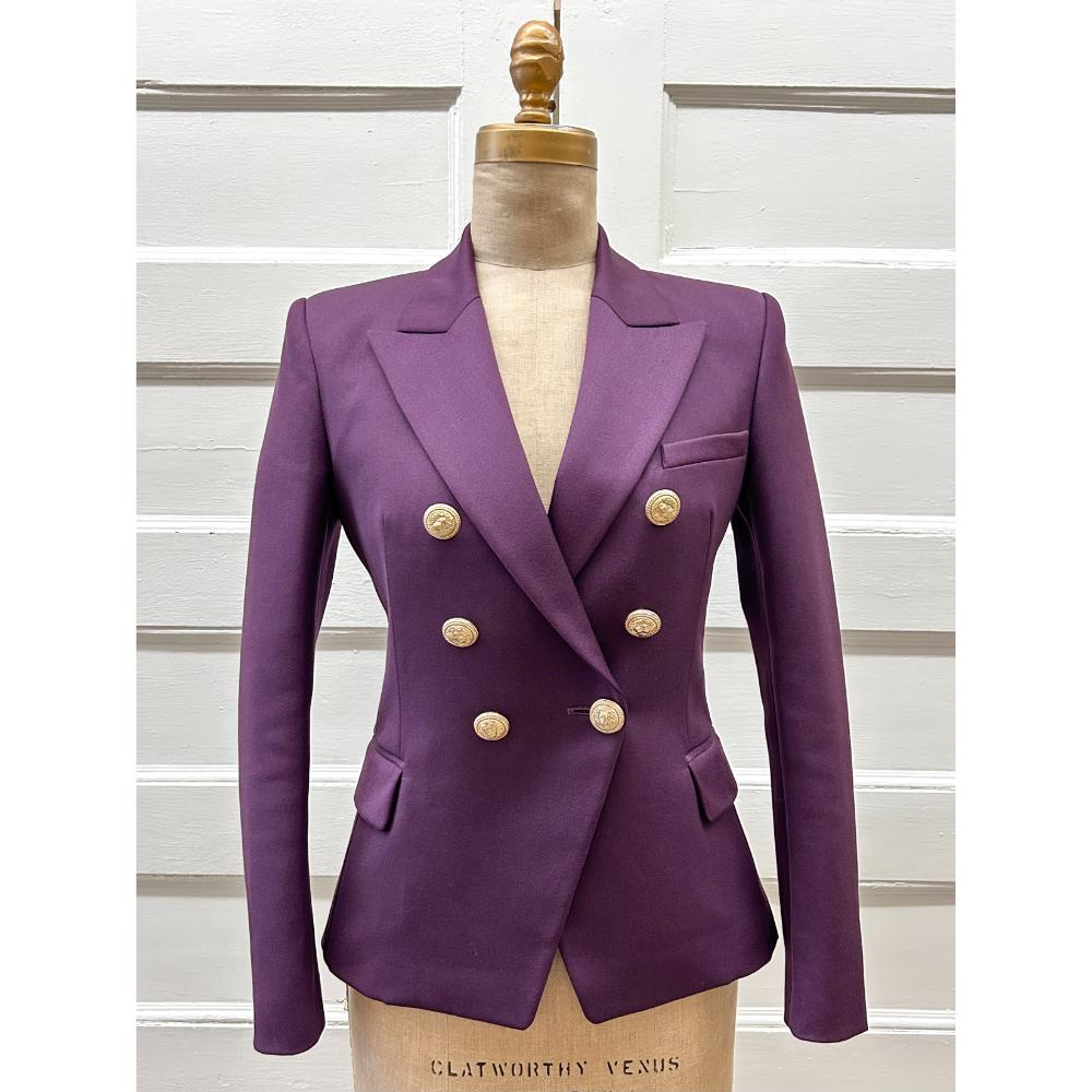 Balmain purple wool blazer