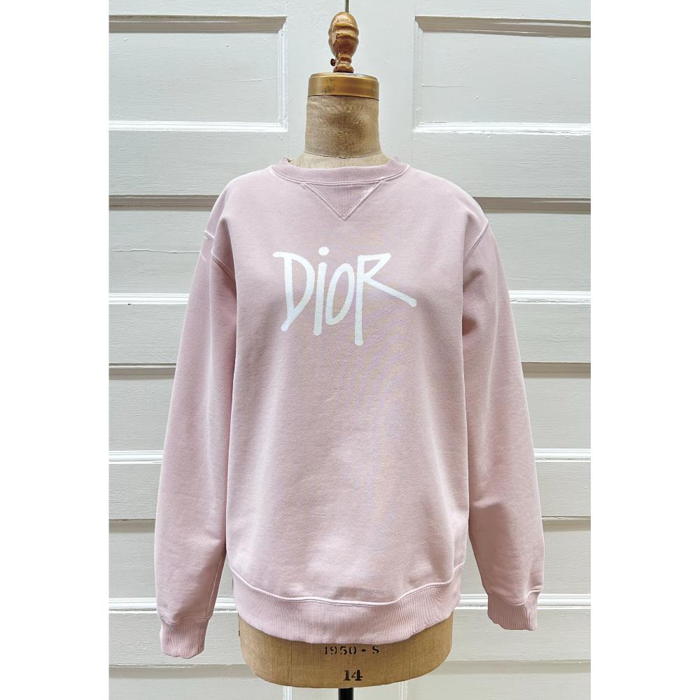 Dior x Stussy pink sweatshirt