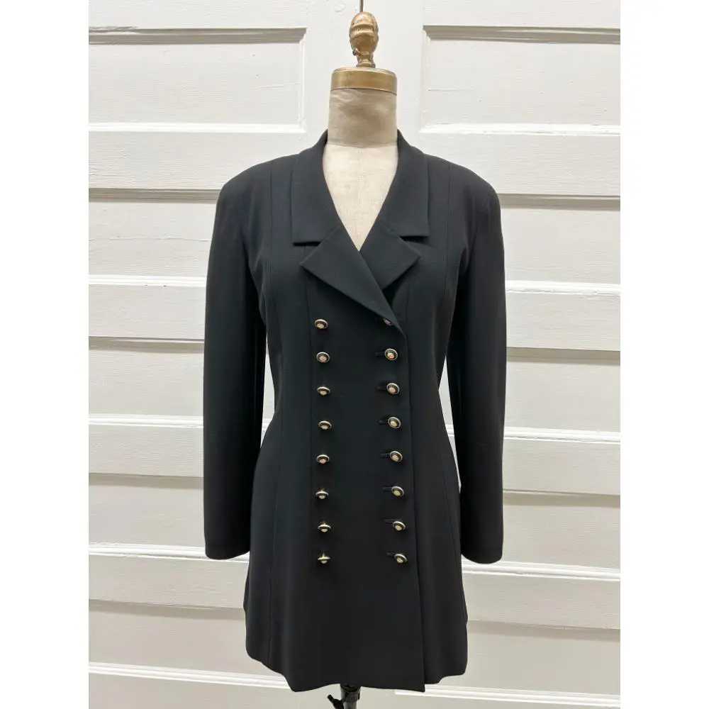 Chanel 1980s black jacket/dress